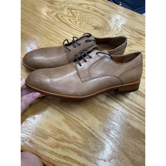 Gordon Rush Oxford Men\'s 10 Brown Leather Lace Up Almond Toe Formal Shoes S44 main image 4